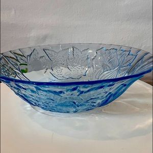 Blue Fruit Floral Bowl